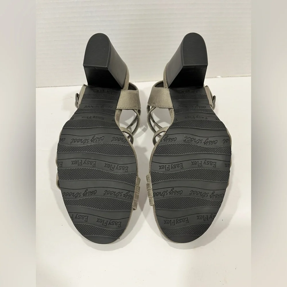 Easy Street Orien‎ Heeled Sandal-Size: 8.5 Color: Pewter